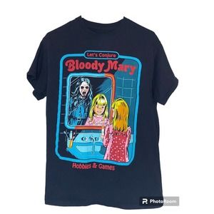 CREEPY CO Bloody Mary T Shirt Medium Black Let’s Conjure Bloody Mary Graphic Tee
